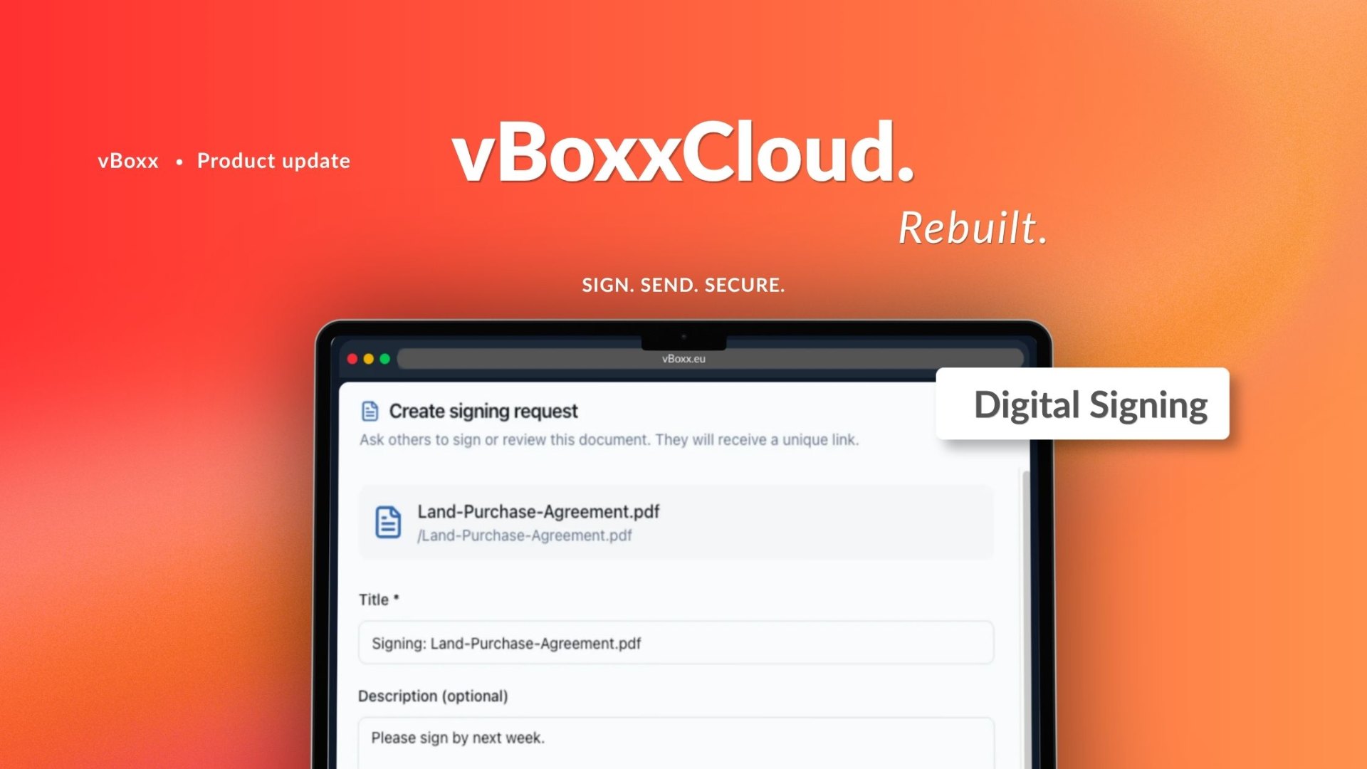 Digital Signing in vBoxxCloud: Fast, Secure, Fully Traceable