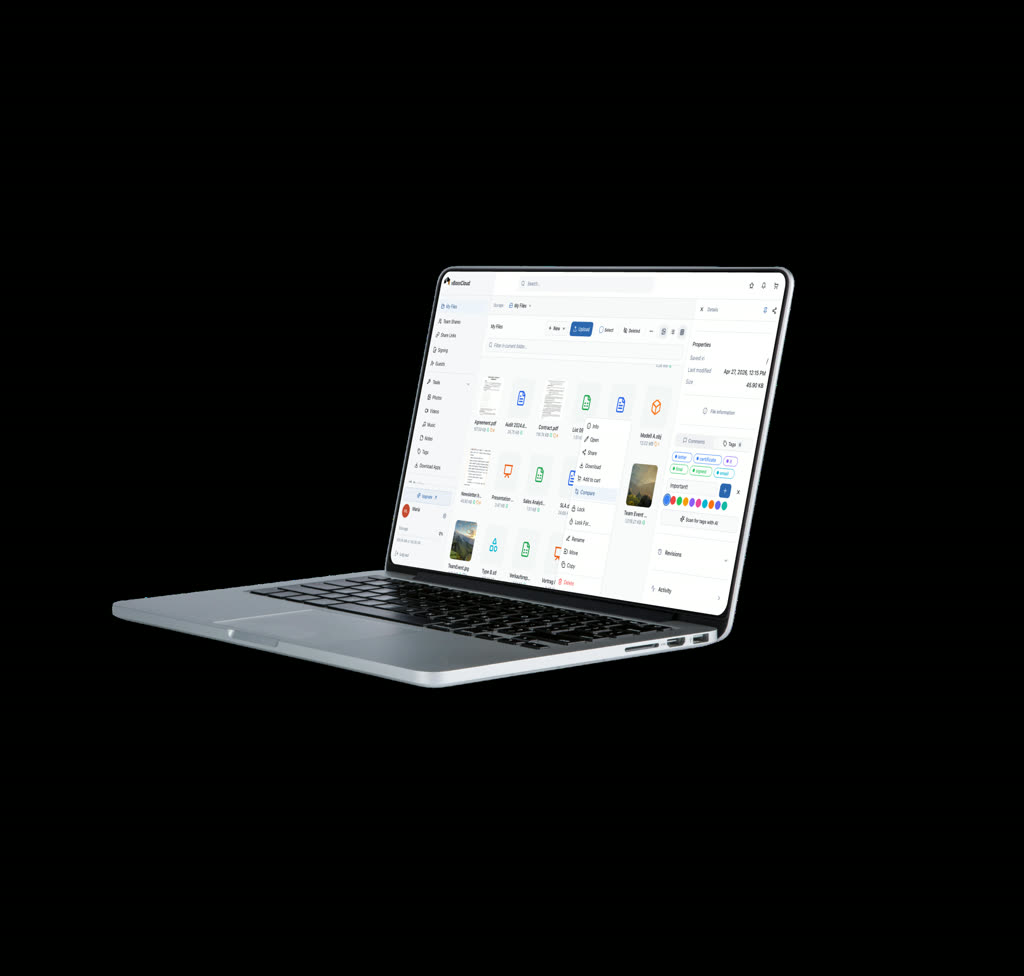 vBoxxCloud running on a laptop