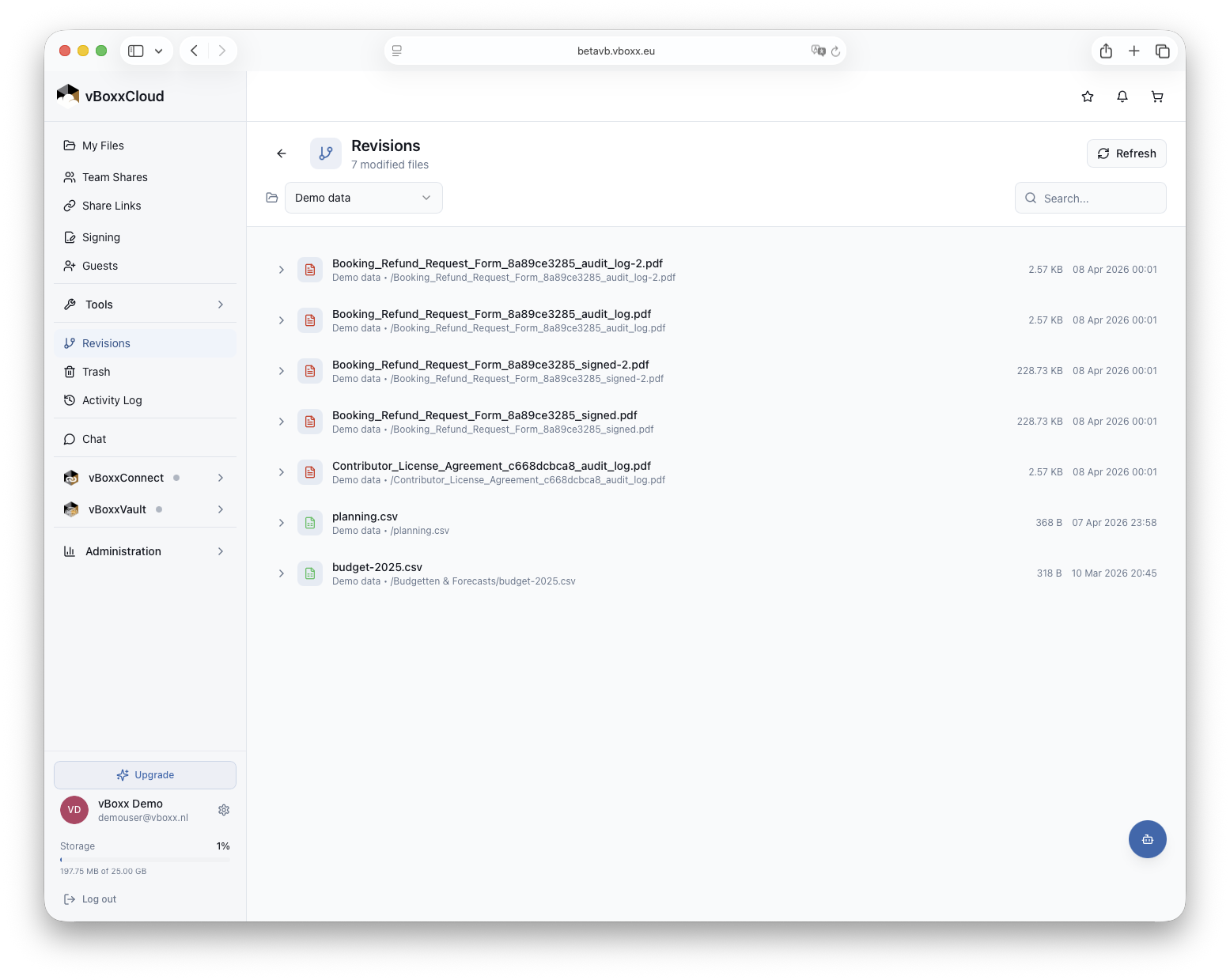Version history & revisions